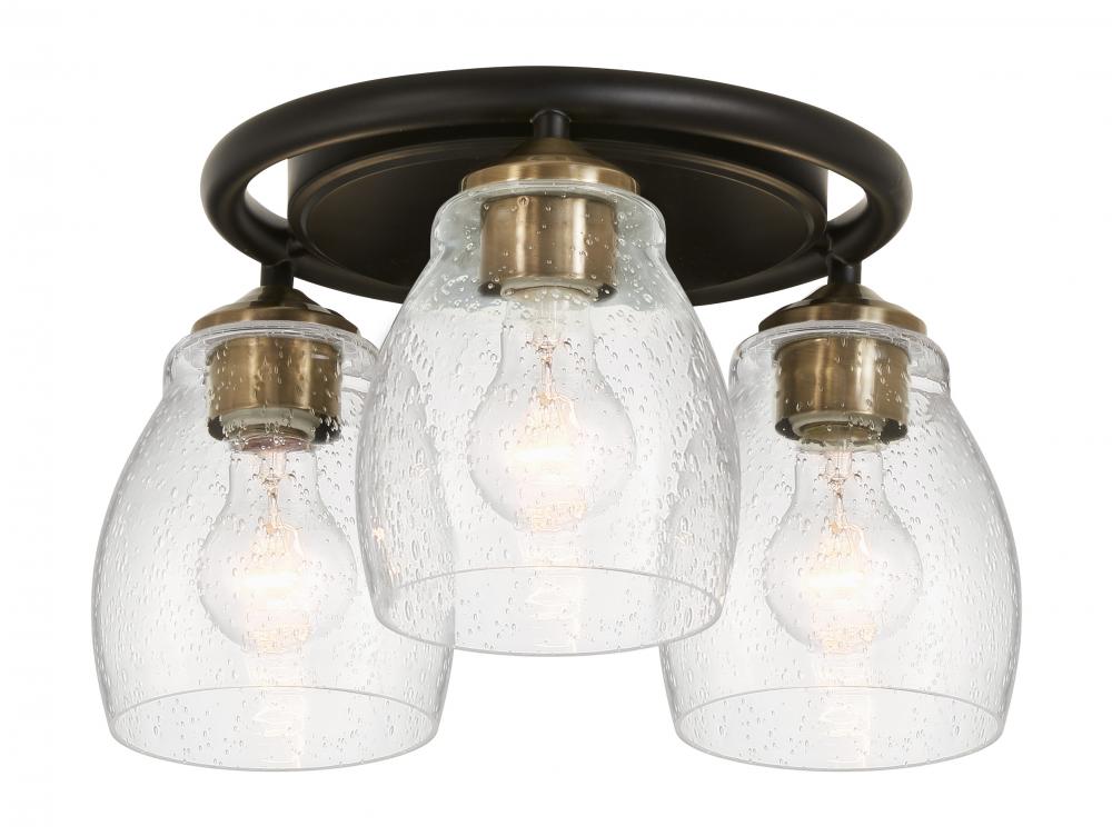 Winsley - 3 Light Flush Mount Fixture in Metal
