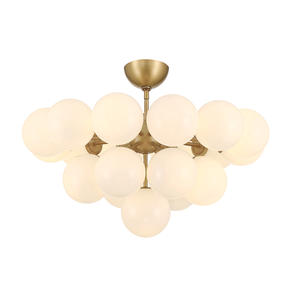Lunara 28" 19-Light Convertible Chandelier/Semi-Flush Mount