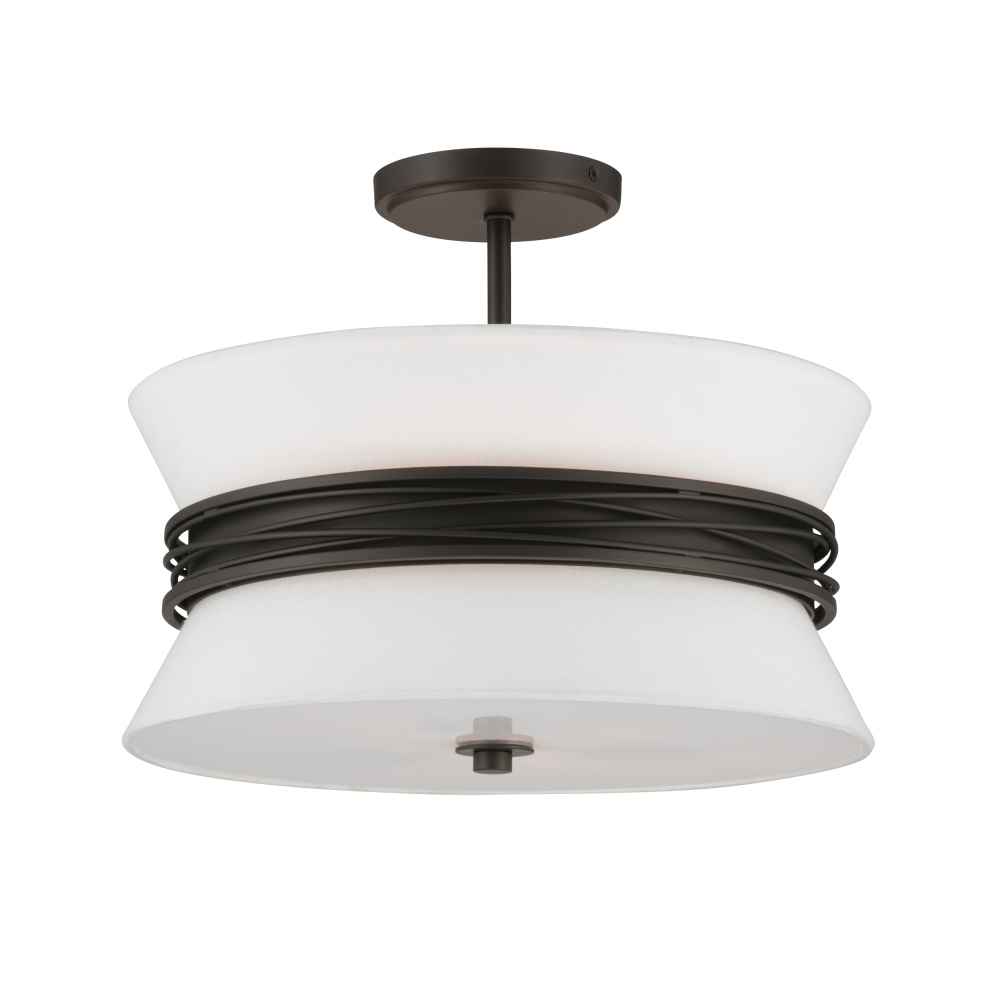 Dalvor 15" 3-Light Semi-Flush Mount