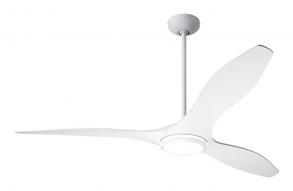 IC/Brisa DC Fan- Matte White Finish; 56" Matte White Blades; 17W LED (Matte White Trim)