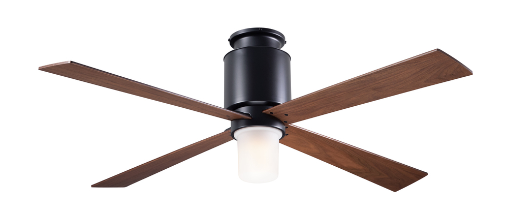 Lapa Flush Fan; Dark Bronze Finish; 50" Mahogany Blades; 17W LED; Fan Speed and Light Control