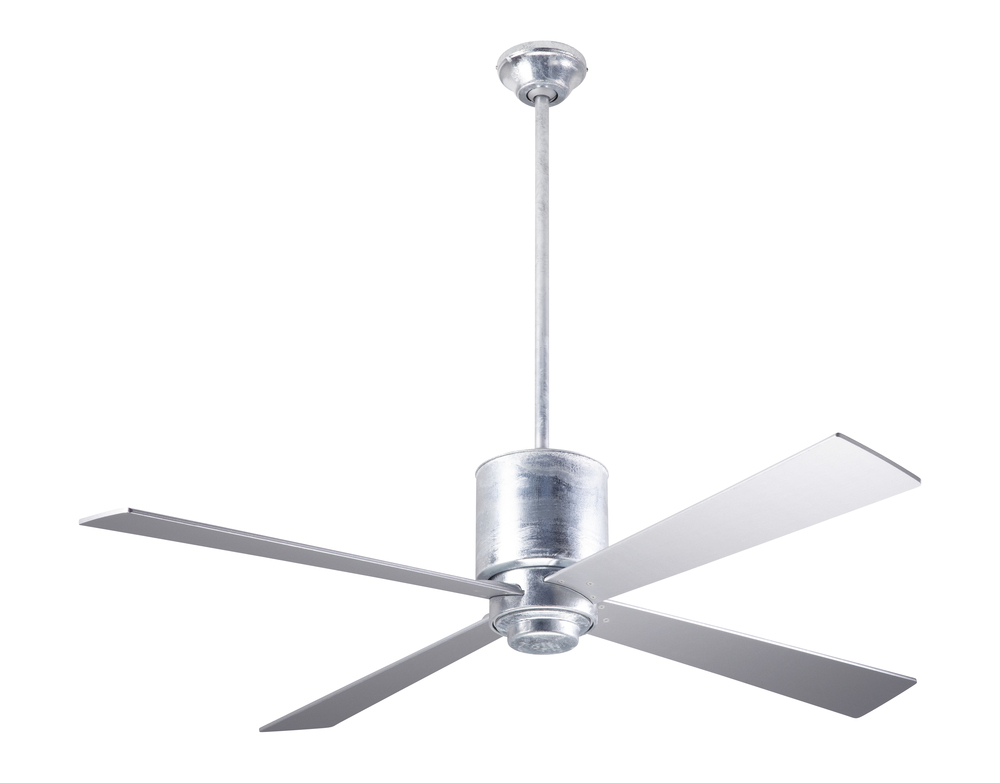 Lapa Fan; Galvanized Finish; 50" Black Blades; No Light; Fan Speed and Light Control (3-wire)