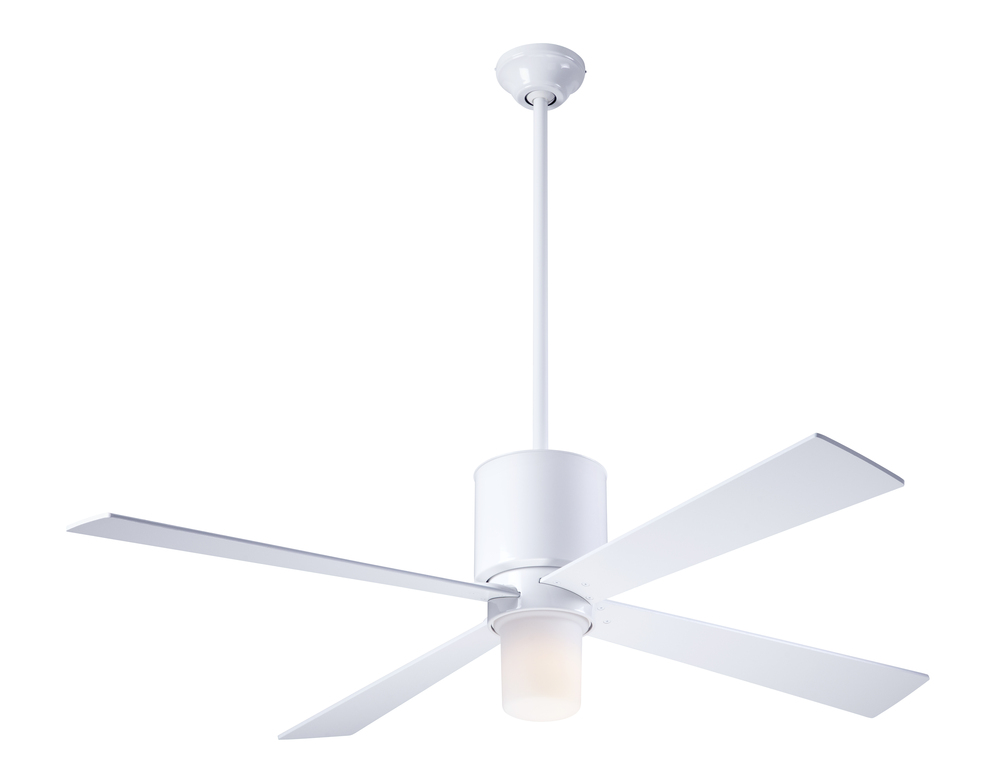 Lapa Fan; Gloss White Finish; 50" Black Blades; 17W LED; Fan Speed and Light Control (3-wire)