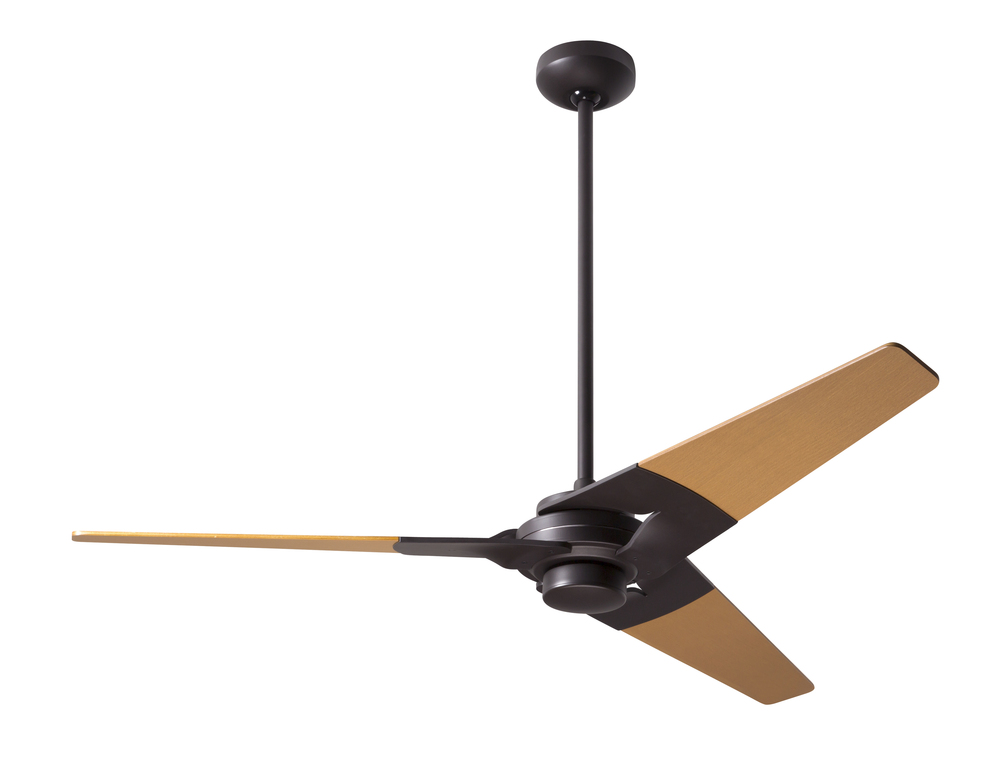 Torsion Fan; Dark Bronze Finish; 52" Maple Blades; No Light; Fan Speed Control