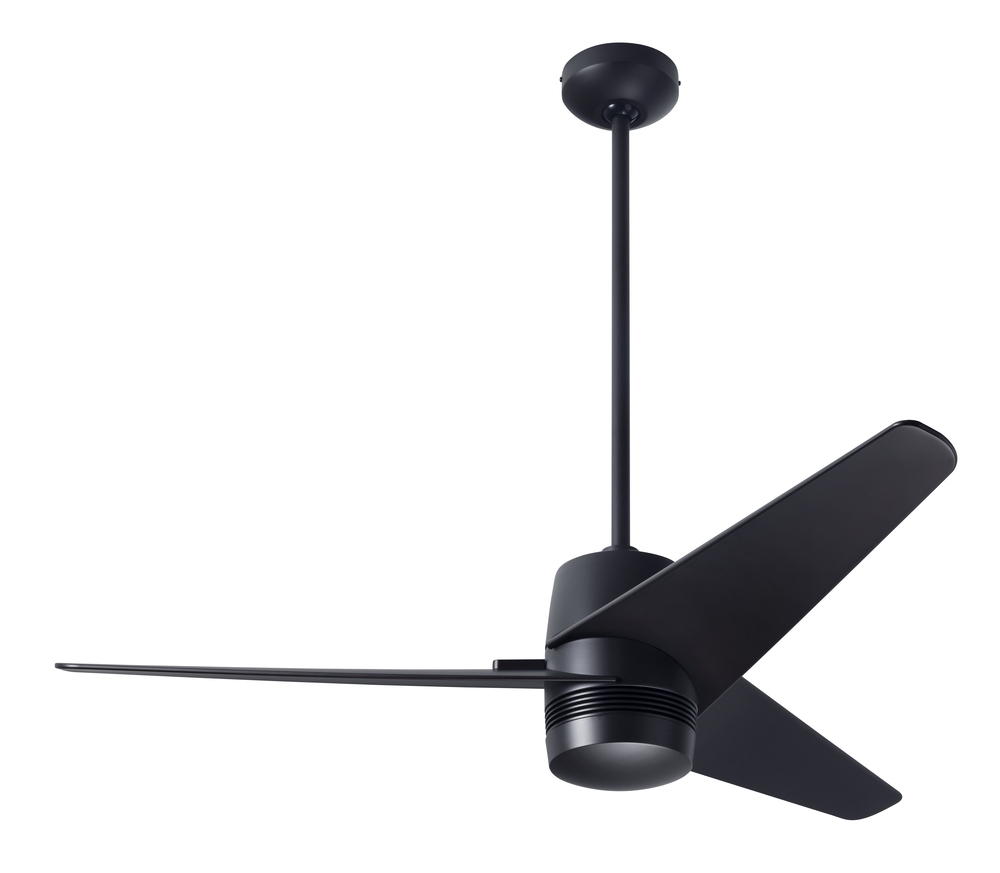 Velo DC Fan; Dark Bronze Finish; 48" Nickel Blades; No Light; Wall/Remote Combo Control