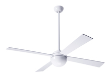 Modern Fan Co. BAL-GW-52-AL-NL-002 - Ball Fan; Gloss White Finish; 52" Aluminum Blades; No Light; Fan Speed and Light Control (3-wire