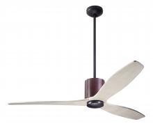 Modern Fan Co. LLX-DBCH-54-WW-NL-RC - LeatherLuxe DC Fan; Dark Bronze Finish wt Chocolate Leather; 54" Whitewash Blades; No Light