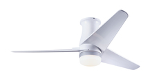 Modern Fan Co. VEL-FM-GW-48-WH-853-RC - Velo Flush DC Fan; Gloss White Finish; 48" White Blades; 17W LED; Handheld Remote Control