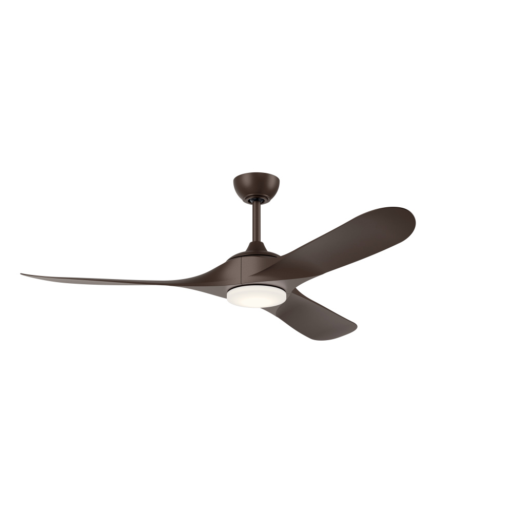 60 Inch Mylo Weather+ Ceiling Fan with Satin Etch Cased Opal Glass in Satin Natural Bronze