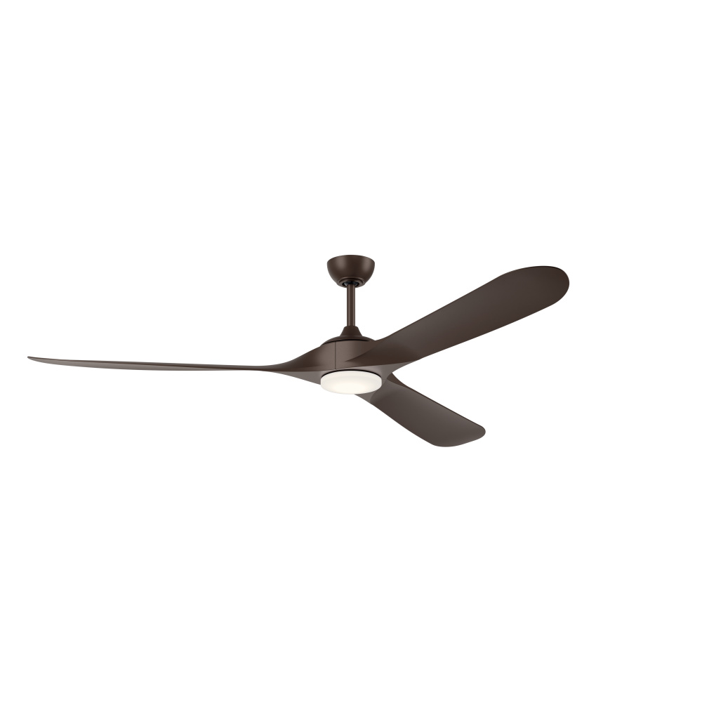 80 Inch Mylo Weather+ Ceiling Fan with Satin Etch Cased Opal Glass in Satin Natural Bronze