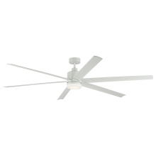 Kichler 310780MWH - 80 Inch Loa Ceiling Fan with Satin Etch Cased Opal Glass in Matte White with White Blades