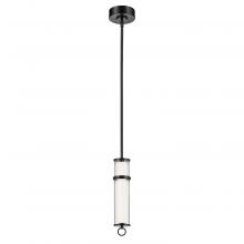 Kichler 52755BKLED - Riven 15.5 Inch LED 1 Light Pendant with Clear Fluted Glass in Black