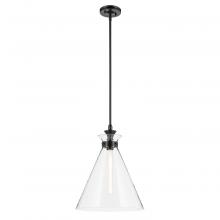 Kichler 52775BKCLR - Laria 16 Inch 1 Light Pendant with Clear Glass in Black