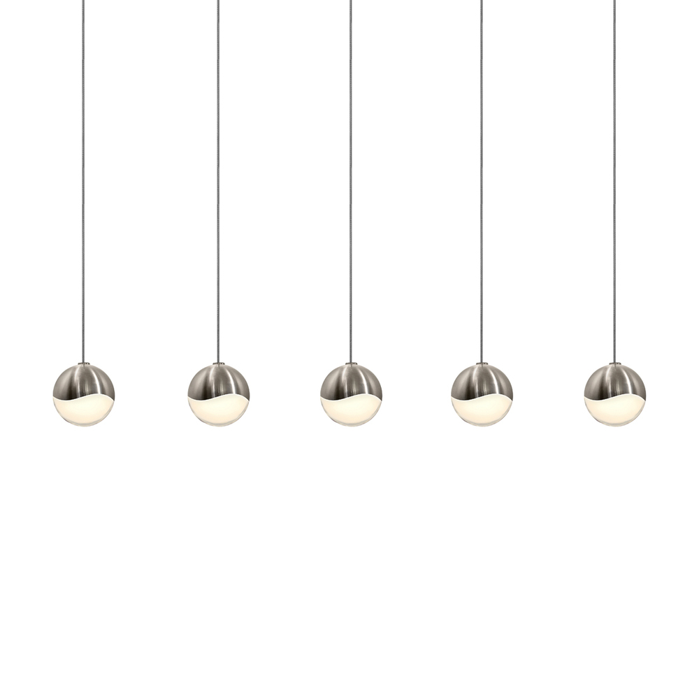 5-Light Rectangle Small LED Pendant