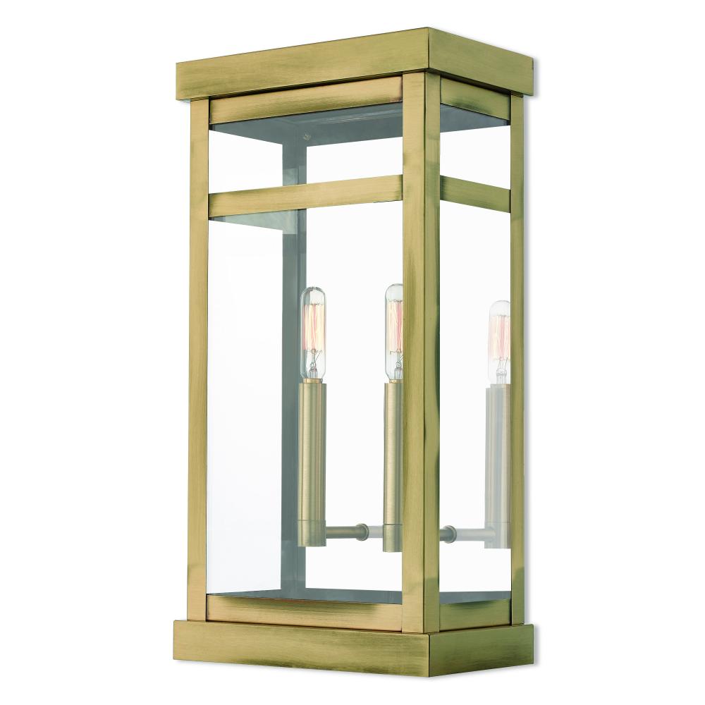 2 Lt AB Outdoor Wall Lantern