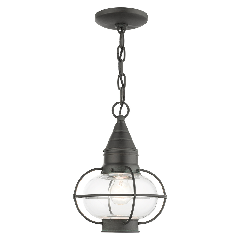 1 Lt Charcoal Outdoor Pendant Lantern