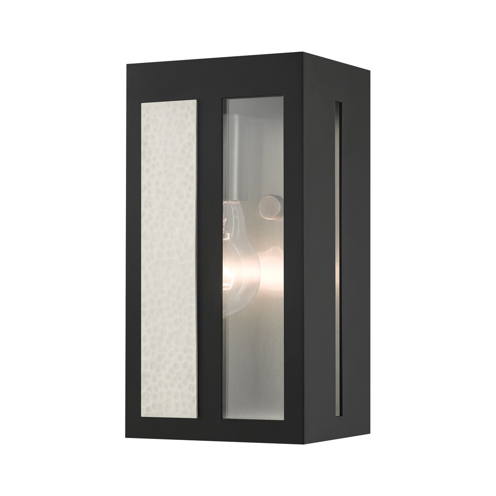 1 Lt Black Outdoor ADA Wall Lantern