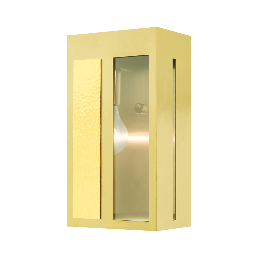 1 Lt Satin Brass Outdoor ADA Wall Lantern
