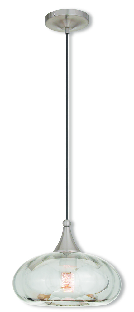 1 Light Brushed Nickel Mini Pendant