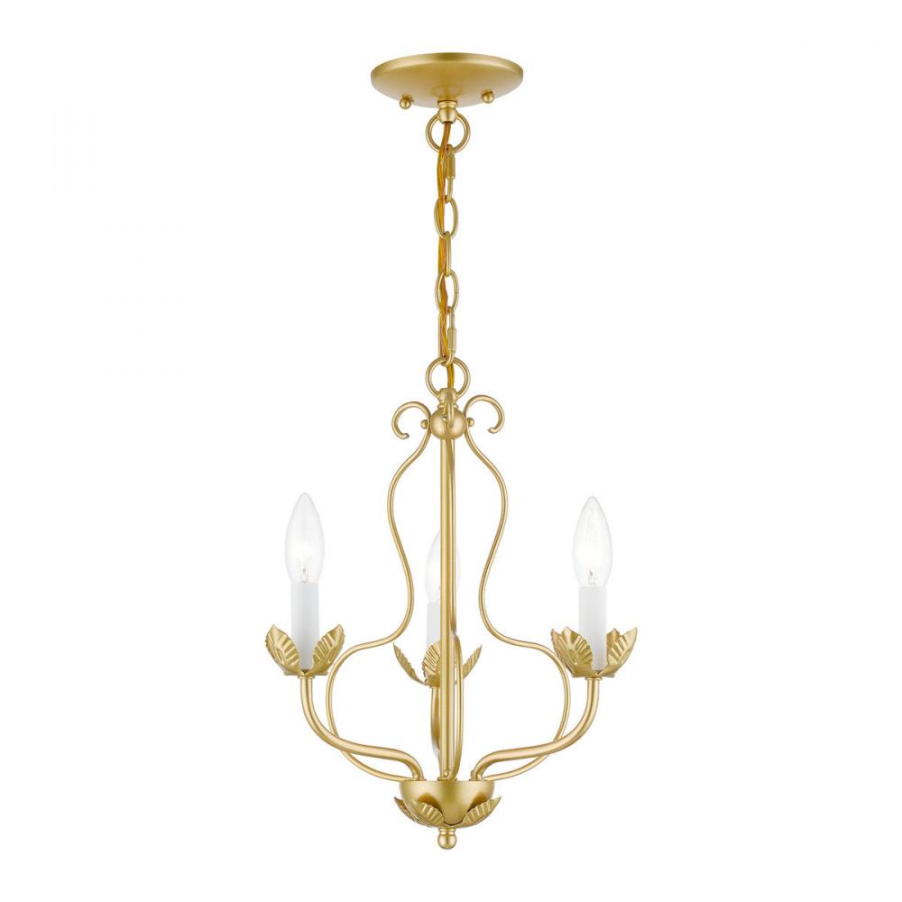 3 Light Soft Gold Chandelier