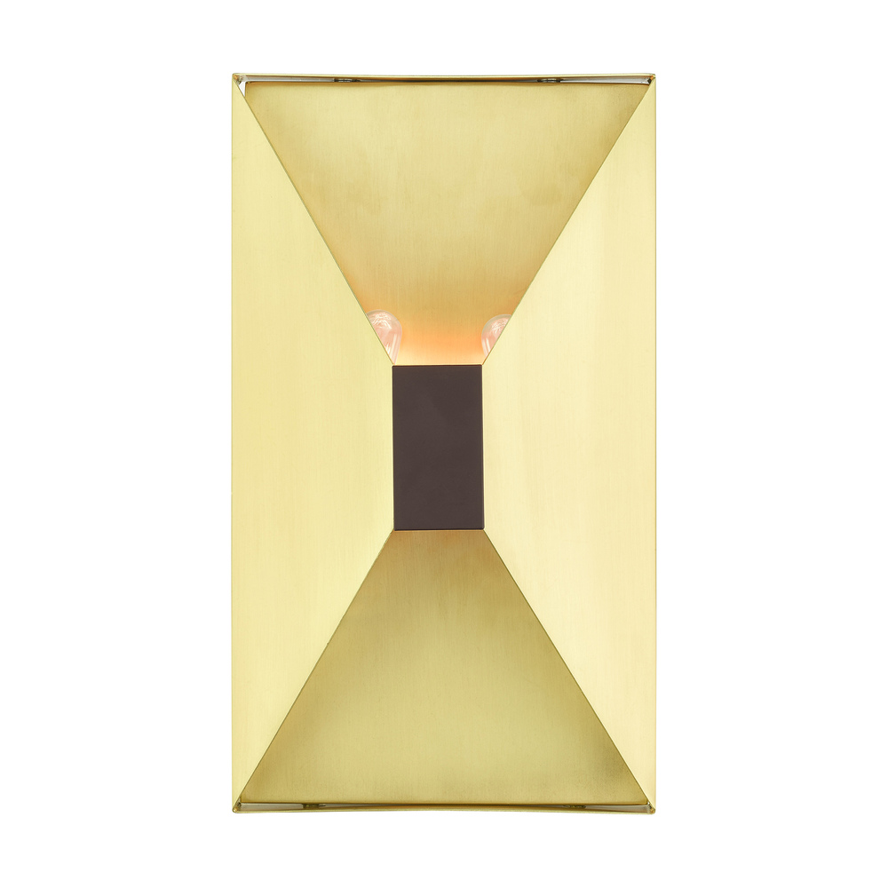 2 Lt Satin Brass ADA Sconce