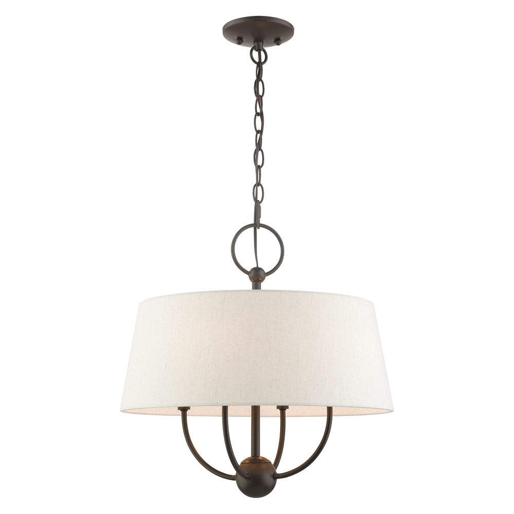 4 Lt English Bronze Pendant Chandelier