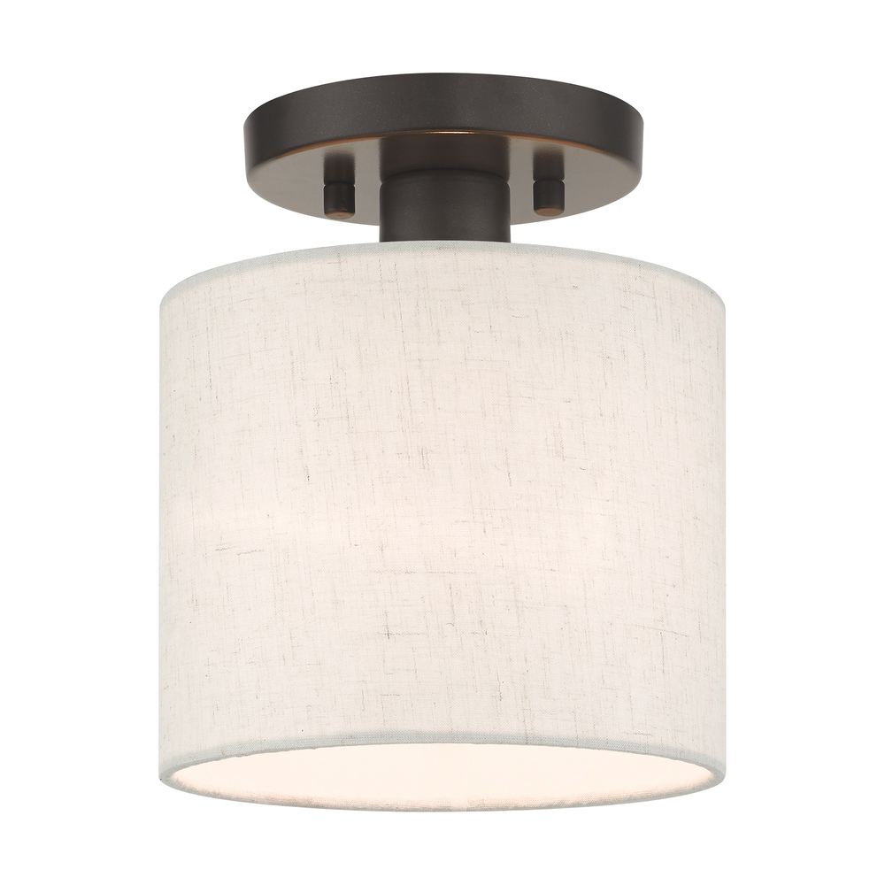 1 Lt English Bronze Semi Flush