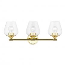 Livex Lighting 17473-02 - 3 Light Polished Brass Vanity Sconce