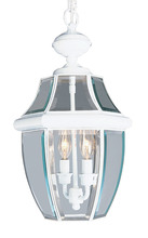 Livex Lighting 2255-03 - 2 Light White Outdoor Chain Lantern