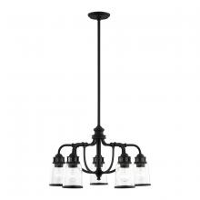 Livex Lighting 40025-04 - 5 Lt Black Chandelier