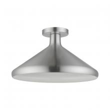 Livex Lighting 41020-66 - 1 Light Brushed Aluminum Semi-Flush Mount