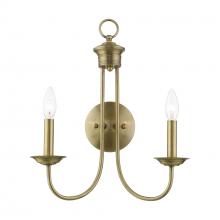 Livex Lighting 42682-01 - 2 Light Antique Brass Double Sconce