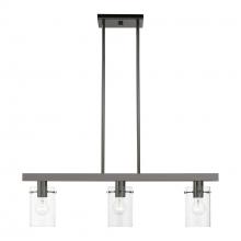 Livex Lighting 46153-46 - 3 Light Black Chrome Linear Chandelier