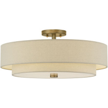 Livex Lighting 58856-48 - 5 Light Antique Gold Leaf Extra Large Semi-Flush