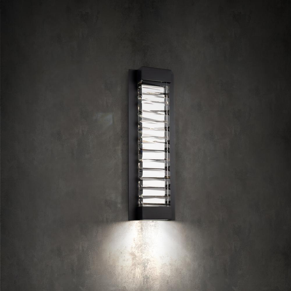Echelon 18in LED 3000K/3500K/4000K 120V-277V Wall Sconce in Polished Nickel with Clear Optic Cryst