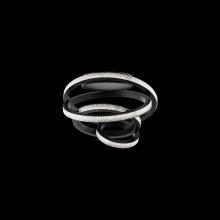 Schonbek Beyond BFM64418-BK - Jangle 18in 120/277V LED Flush Mount in Black with Radiance Crystal Dust