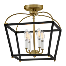 Lark 84273BK-LCB - Small Semi-Flush Mount