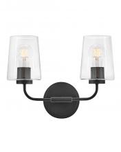 Lark 853452BK-CL - Small Two Light Vanity