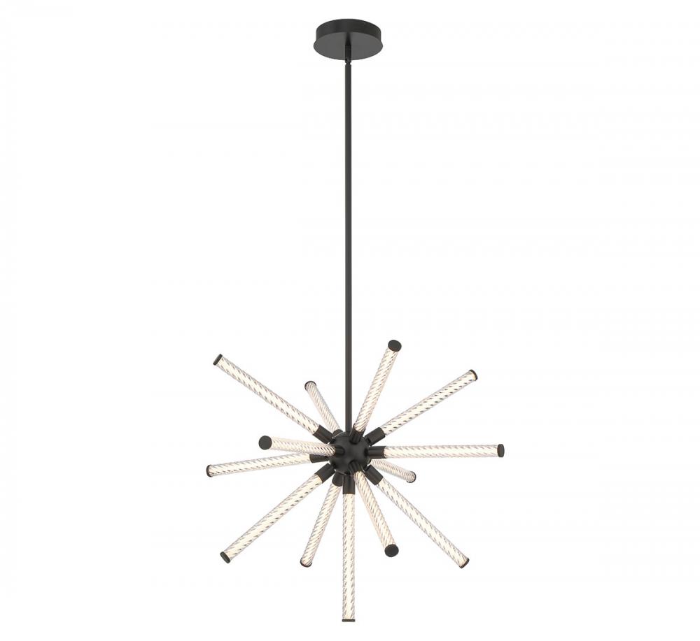 Volterra, Small LED Chandelier, Matte Black