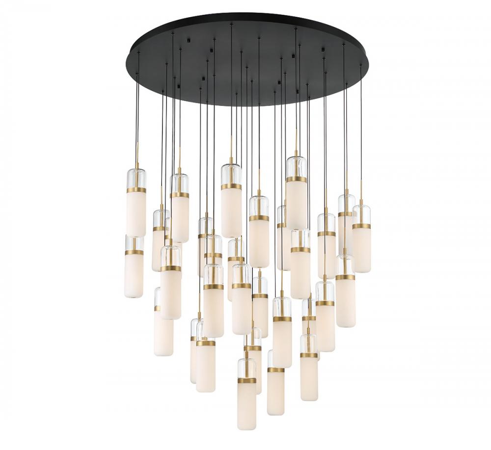 Verona, 31 Light LED Grand Chandelier, Matte Black