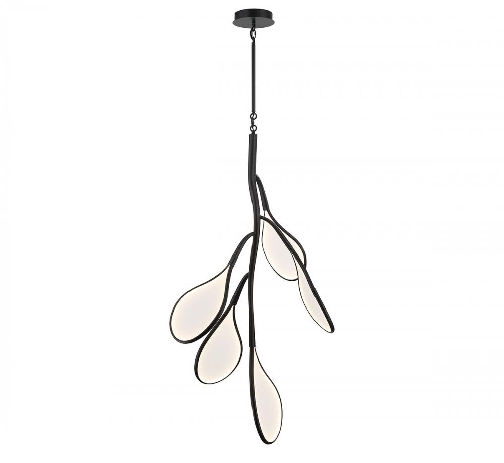 Volare, 5 Light LED Chandelier, Brushed Gunmetal