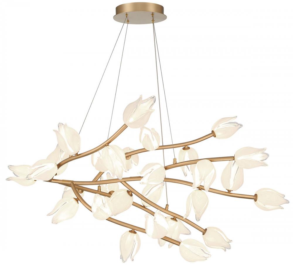 Belluno, 29 Light LED Chandelier, Champagne Gold