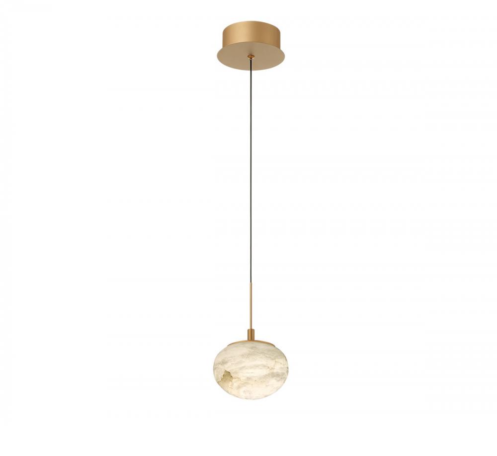 Calcolo, 1 Light LED Pendant, Painted Antique Brass