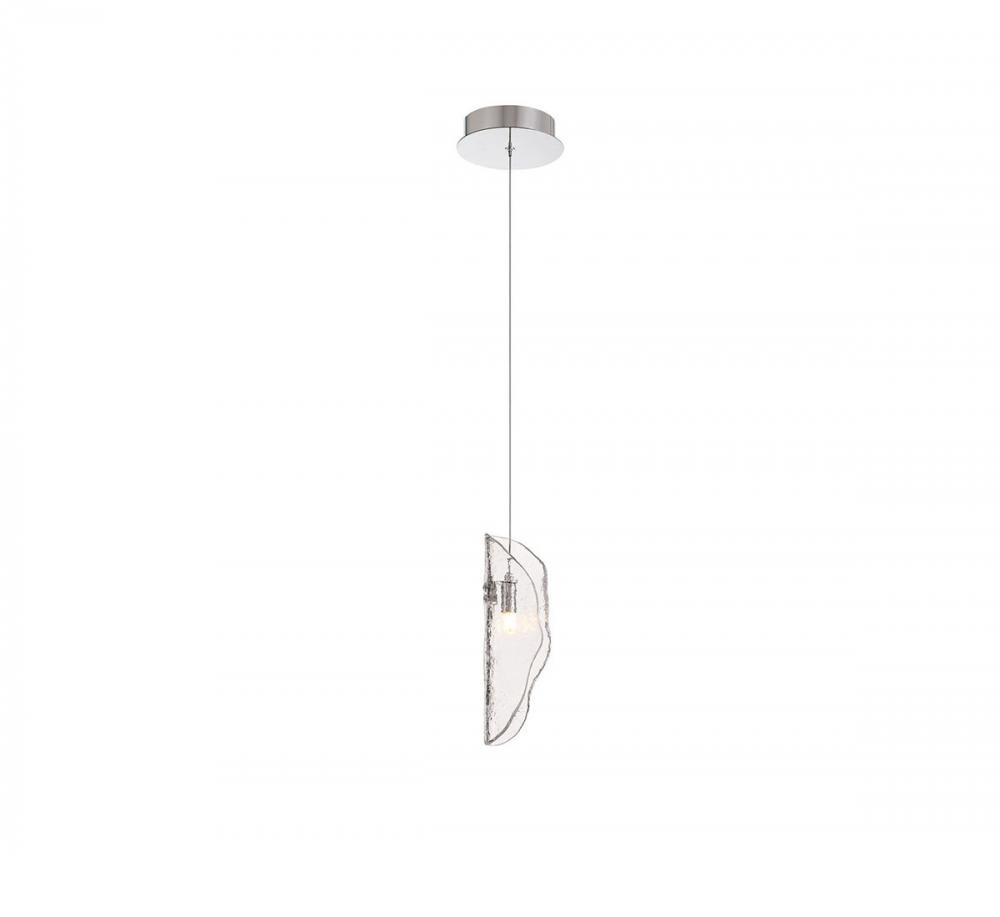 Sorrento, 1 Light LED Pendant, Clear, Chrome Canopy