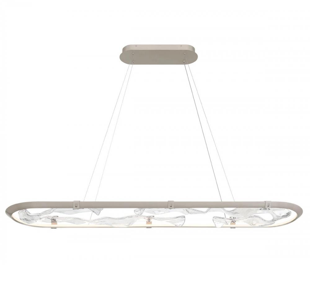 Nettuno 60" Oval LED Chandelier, Painted Brushed Champagne