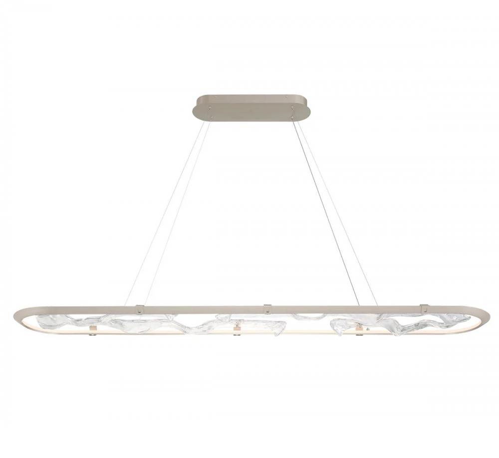 Nettuno 72" Oval LED Chandelier, Painted Brushed Champagne