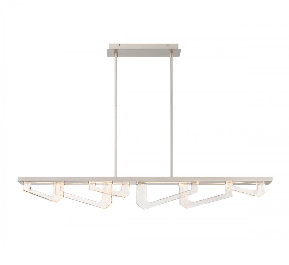 Arezzo, Linear LED Chandelier, Painted Brushed Champagne