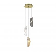 Lib & Co. US 10162-023-07 - Sorrento, 3 Light LED Pendant, Mixed, Gold Canopy