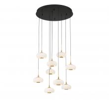 Lib & Co. US 10195-02 - Adelfia, 9 Light Round LED Chandelier, Matte Black