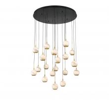 Lib & Co. US 10205-02 - Baveno, 19 Light Round LED Chandelier, Matte Black